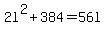 2l%5E2+%2B+384+=+56l