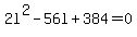 2l%5E2+-+56l+%2B+384+=+0