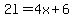 2l+=+4x%2B6