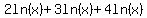 2ln%28x%29+%2B+3ln%28x%29+%2B+4ln%28x%29