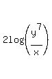 2log%28%28y%5E7%2Fx%29%29