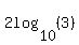 2log%2810%2C%283%29%29