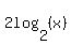 2log%282%2C%28x%29%29