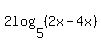 2log%285%2C%282x-4x%29%29