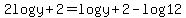 2log+y%2B2=logy%2B2-log12