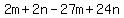 2m%2B2n-27m%2B24n