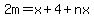 2m=x%2B4%2Bnx