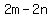 2m-2n
