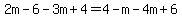 2m-6-3m%2B4=+4-m-4m%2B6