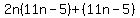 2n%2811n-5%29%2B%2811n-5%29