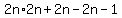 2n%2A2n%2B2n-2n-1