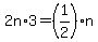 2n%2A3=%281%2F2%29n
