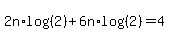2n%2Alog%28%282%29%29%2B6n%2Alog%28%282%29%29=4