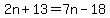 2n%2B13=7n-18