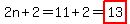 2n%2B2=11%2B2=highlight%2813%29