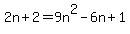 2n%2B2+=+9n%5E2+-+6n+%2B+1