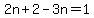 2n%2B2-3n=1