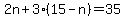 2n%2B3%2815-n%29=35