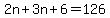 2n%2B3n%2B6=126