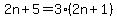 2n%2B5=3%282n%2B1%29