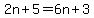 2n%2B5=6n%2B3