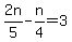 2n%2F5+-+n%2F4+=+3