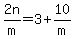 2n%2Fm=3%2B10%2Fm
