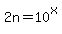 2n=10%5Ex