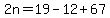 2n=19-12%2B67