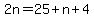 2n=25%2Bn%2B4