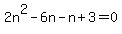 2n%5E2-6n-n%2B3=0
