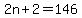 2n+%2B+2+=+146