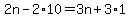 2n-2%2A10=3n%2B3%2A1