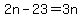 2n-23=3n