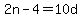 2n-4+=+10d