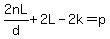 2nL%2Fd%2B2L-2k=p