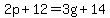 2p%2B12=3g%2B14