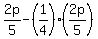 2p%2F5-%281%2F4%29%282p%2F5%29