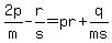 2p%2Fm+-+r%2Fs+=+pr+%2B+q%2Fms