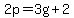 2p=3g%2B2