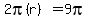 2pi%28r%29+=+9pi