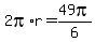 2pi%2Ar=49pi%2F6