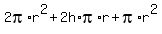 2pi%2Ar%5E2%2B2h%2Api%2Ar%2Bpi%2Ar%5E2