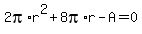 2pi%2Ar%5E2%2B8pi%2Ar-A=0