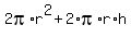 2pi%2Ar%5E2+%2B+2%2Api%2Ar%2Ah