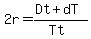 2r=%28Dt%2BdT%29%2F%28Tt%29