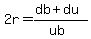 2r=%28db%2Bdu%29%2F%28ub%29