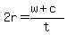2r=%28w%2Bc%29%2Ft