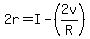 2r=I-%282v%2FR%29