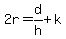 2r=d%2Fh%2Bk